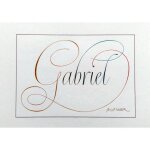 Calligraphie au pinceau arnold toubeix . gabriel