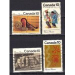 Canada 1976 : les iroquois : objets faonns / costumes de crmonies / aquatinte d'un campement iroquois ...
