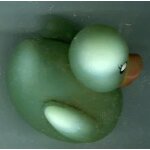 Canard lumineux - plastique vert - pile h s