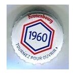 Capsule de bi�re - kronenbourg - les ann�es qui comptent - nouvelle s�rie limit�e - 1960 blanc