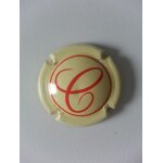 Capsule de champagne de castellane, en crme & rouge.