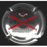 Capsule champagne de castellane - croix rouge su fond dor� clair