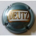 Capsule de champagne = deutz , turquoise, or et blanc Capsule de champagne = deutz , turquoise, or et blanc