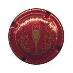 Capsule champagne flutes et bulles rouge Capsule champagne flutes et bulles rouge