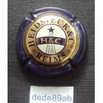 Capsule de champagne heidsieck & c - reims - (crme, or, contour violet fonc, prune)
