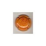 Capsule de champagne = hommage a madame veuve clicquot, fond et verso orange Capsule de champagne = hommage a madame veuve clicquot, fond et verso orange