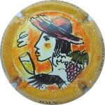 Capsule de champagne joly troissy femme avec coupe a gauche contour ocre