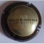 Capsule de champagne = louis roederer, fond gris , contour noir