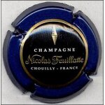 Capsule champagne nicolas feuillatte 44 contour bleu, centre noir - muselet