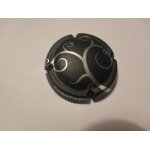 Capsule de champagne noir et argent.