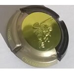 Capsule de champagne noire et dore embossage champagne en forme de grappe de raisin