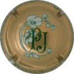 Capsule de champagne perrier jouet - pj - p j - fond or - grand brut