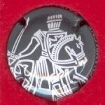 Capsule champagne taittinger chevalier gris et blanc