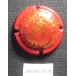 Capsule de champagne taittinger (rouge et or double cercle)