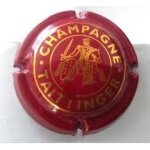 Capsule champagne taittinger rouge vif et or