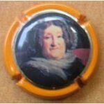 Capsule de champagne = veuve cliquot, contour orange avec cercle m�tal