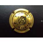 Capsule de crmant d' alsace. . or & noir. . blason. .