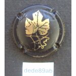Capsule de crmant de bourgogne : feuille de vigne (noir et or)