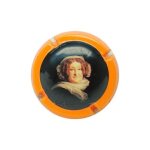 Capsule veuve cliquot. s�rie n139 contour orange, signature au verso