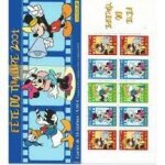 Carnet de 10 timbres a 0. 50 + 0. 45 + 0. 75 f�te du timbre 2004 mickey