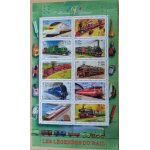 Carnet de 10 timbres neufs la poste 2001, les l�gendes du rail
