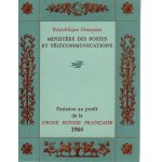 Carnet croix rouge. rf. yvert 2013. (timbres 1433 - 1434). anne 1964. neuf