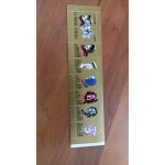 Carnet de timbres 1990 la chanson fran�aise 6 timbres brel brassens bruant rossi piaf chevallier