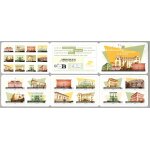 Carnet de timbres autocollants  ambassades francaises en europe