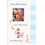 Carte  ; bonne fte maman ; avec bouquet de roses