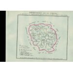 Carte du departement de la creuse coloris�e issu de l'atlas de la republique francaise servant a l'intelligenc ...
