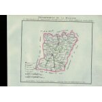 Carte du departement de la mayenne coloris�e issu de l'atlas de la republique francaise servant a l'intelligen ...