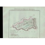 Carte du departement des pyrennees orientales colorise issu de l'atlas de la republique francaise servant ...