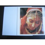 Carte double avec enveloppe : portrait de femme indienne