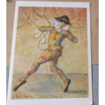 Carte double reproduisant une oeuvre de h. claude pissaro : l' arlequin - 15x21. 5cm - int�rieur blanc ...