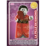 Carte lego cr�e ton monde : 19 - la fille en kimono / auchan 2018