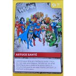 Carte n 78 - dc comics auchan 2022 - astuce sant� / batman / superman / wonder woman . . .