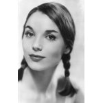 Carte photo v�ritable noir et blanc, dentel�ee n 917 elsa martinelli