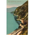 Carte postale ancienne - 206 - lac du bourget - tunnel de saint - innocent et rochers de brison