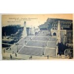 Carte postale ancienne bouches du rhone marseille escalier monumental de la gare st charles senes et ...