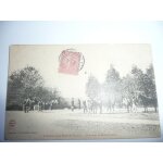Carte postale ancienne:collection de la for�t de tron�ais:le lancer au rond gardien.