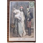 Carte postale ancienne coloris�e : la loi - quo vadis