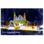 Carte postale ancienne, france, paris ( 75 ), th��tre du trocad�ro de nuit