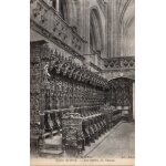 Carte postale ancienne, france, ain ( 01 ), bourg, eglise de brou, les stalles du choeur