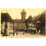 Carte postale ancienne, france, bas rhin ( 67 ), obernai, la rue du chanoine gyss avec le monument freppel ... Carte postale ancienne, france, bas rhin ( 67 ), obernai, la rue du chanoine gyss avec le monument freppel ...