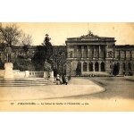 Carte postale ancienne, france, bas rhin ( 67 ), strasbourg, la statue de goethe et l'universit�