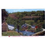 Carte postale ancienne, france, creuse ( 23 ), fresselines, moulin de vervy et fontaine de saint julien ...