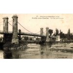 Carte postale ancienne, france, loire ( 42 ), pouilly sous charlieu, le pont sur la loire