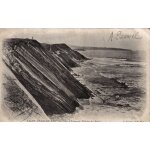 Carte postale ancienne, france, pyrnes atlantiques ( 64 ), saint jean de luz, falaise du socoa - oblitratio ...