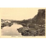 Carte postale ancienne, france, vosges ( 88 ), epinal, avenue des templiers et la moselle