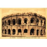 Carte postale ancienne, gard ( 30 ), nimes, les ar�nes vue ext�rieure